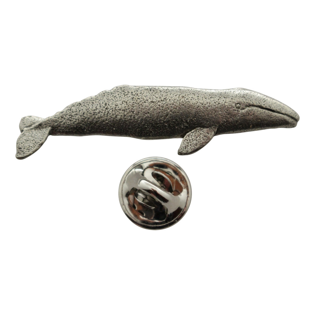Grey Whale Pin ~ Antiqued Pewter ~ Lapel Pin ~ Sarah's Treats & Treasures